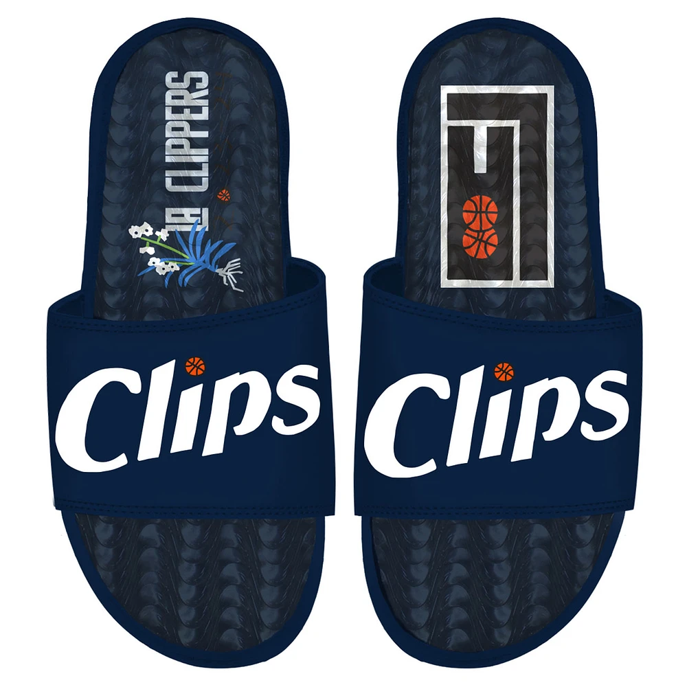 Sandales à enfiler en gel ISlide Navy LA Clippers 2023/24 City Edition pour hommes