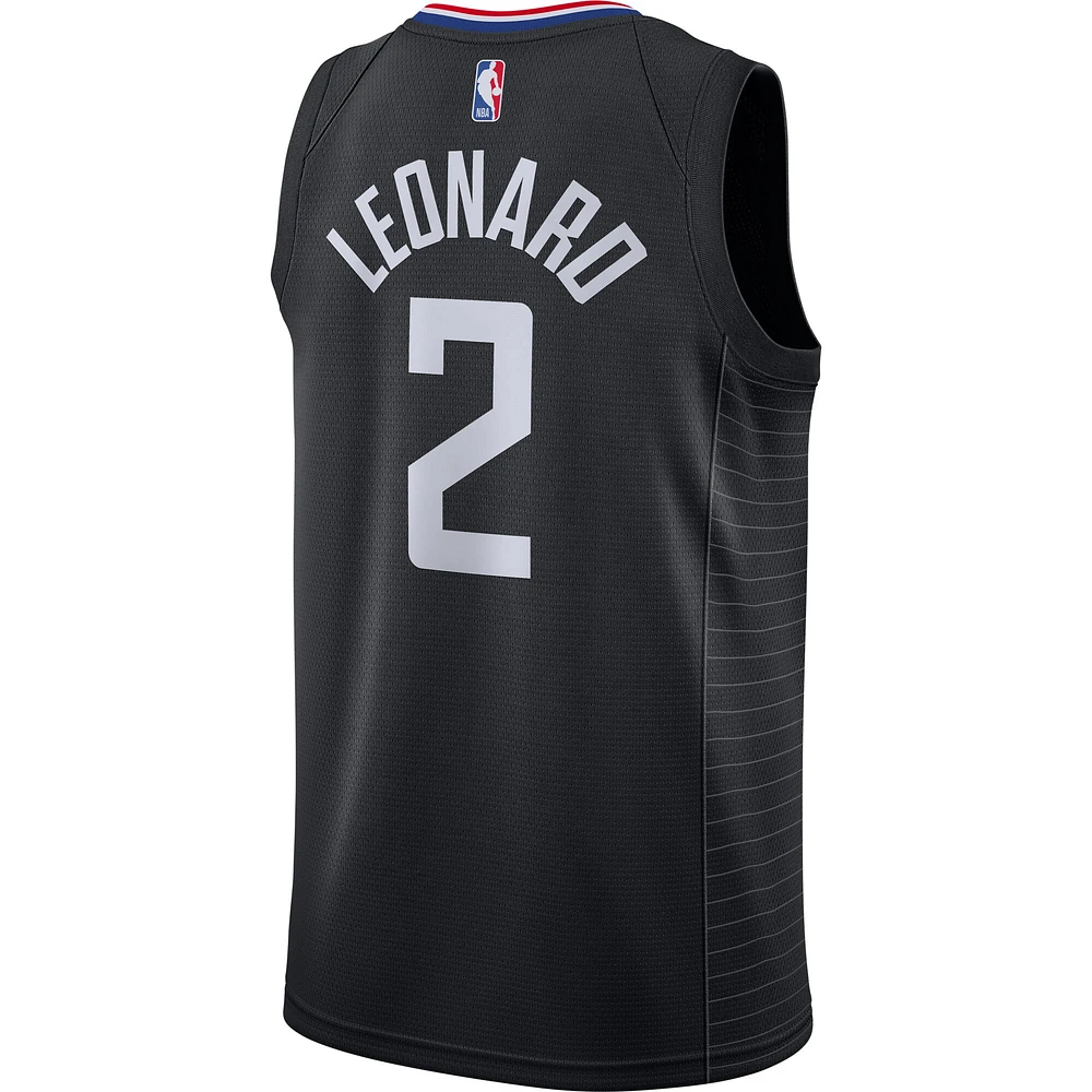 Men's Jordan Brand Kawhi Leonard Black LA Clippers 2020/21 Swingman Jersey - Statement Edition