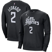 Sweat-shirt Jordan Brand Kawhi Leonard pour hommes, noir, LA Clippers, déclaration nom et numéro