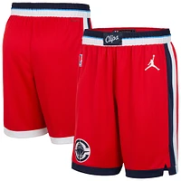 Men's Jordan Brand Red LA Clippers 2024/25 Statement Edition Swingman Performance Shorts