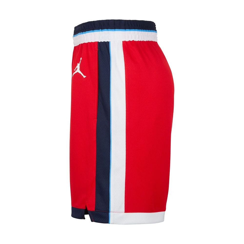 Men's Jordan Brand Red LA Clippers 2024/25 Statement Edition Swingman Performance Shorts