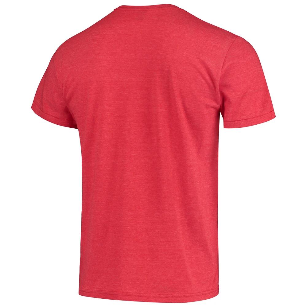 Men's Kawhi Leonard Red LA Clippers Caricature Tri-Blend T-Shirt