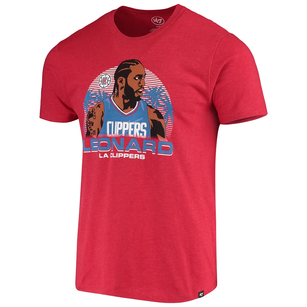 T-shirt graphique joueur Kawhi Leonard LA Clippers rouge pour homme