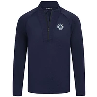 Men's Levelwear Navy LA Clippers Volley Quarter-Zip Top