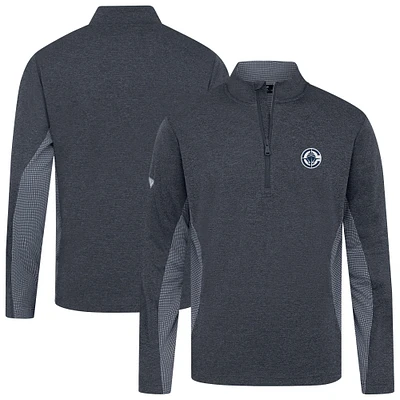 Men's Levelwear Navy LA Clippers Waffle Insignia 2.0 Quarter-Zip Top