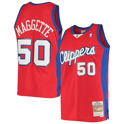 Men's Mitchell & Ness Corey Maggette Red LA Clippers 2001/02 Hardwood Classics Swingman Jersey