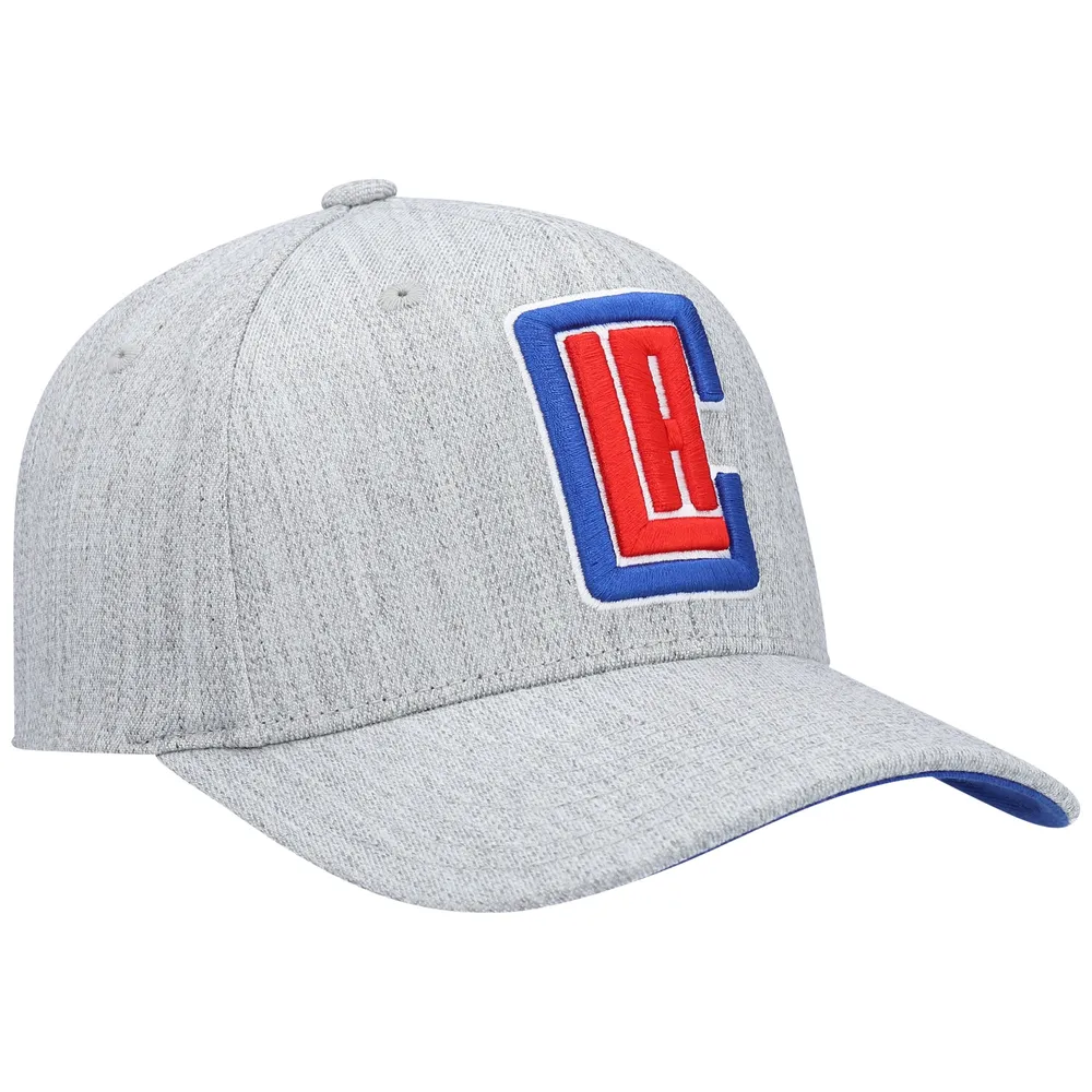 Men's Mitchell & Ness Heathered Gray LA Clippers Team Logo