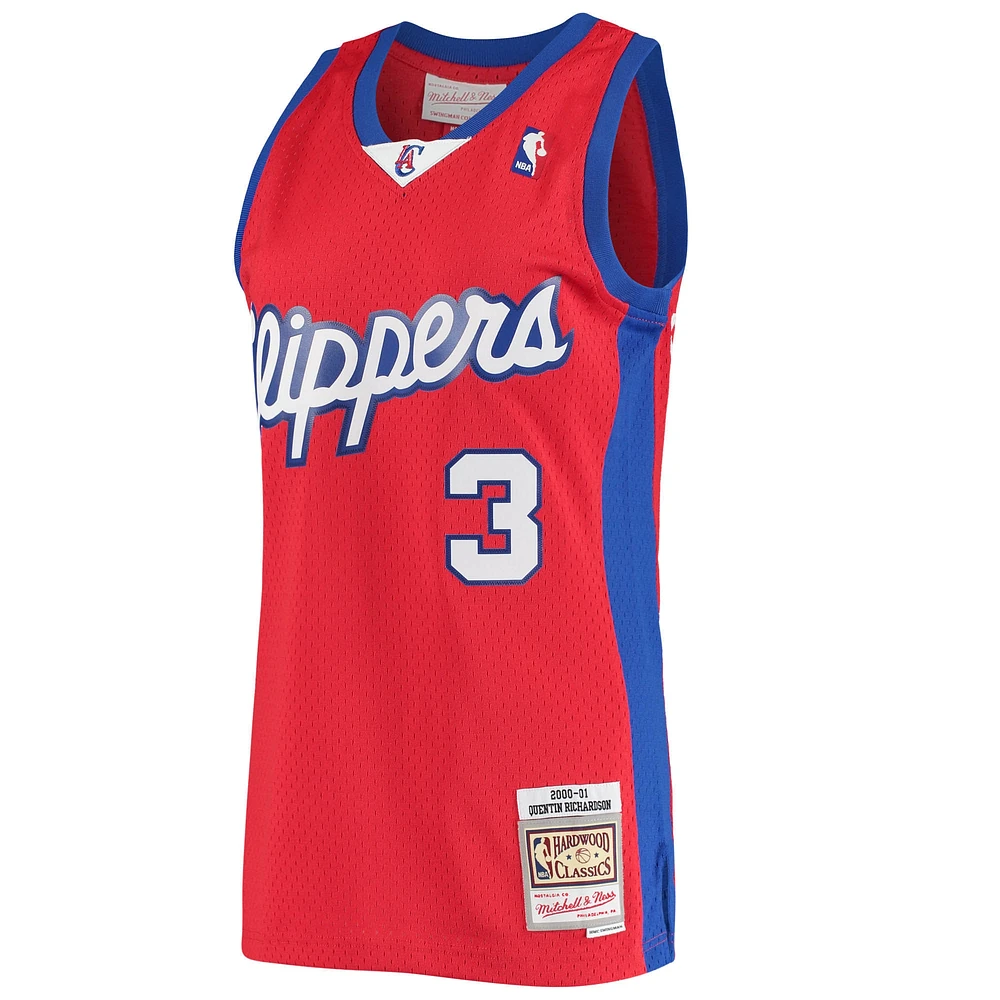 Maillot Swingman Mitchell & Ness Quentin Richardson LA Clippers 2000/01 Hardwood Classics rouge pour homme