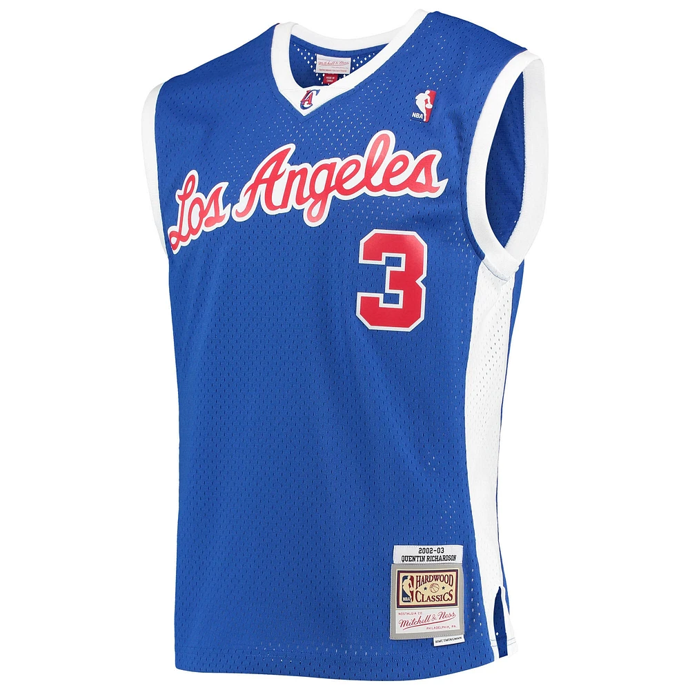 Maillot Swingman Mitchell & Ness Quentin Richardson Royal LA Clippers 2001/02 Hardwood Classics pour hommes