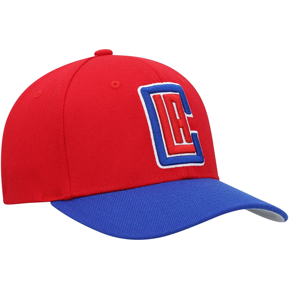 Casquette snapback extensible bicolore 2.0 MVP Team Mitchell & Ness rouge/Royal LA Clippers pour hommes