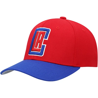 Casquette snapback extensible bicolore 2.0 MVP Team Mitchell & Ness rouge/Royal LA Clippers pour hommes