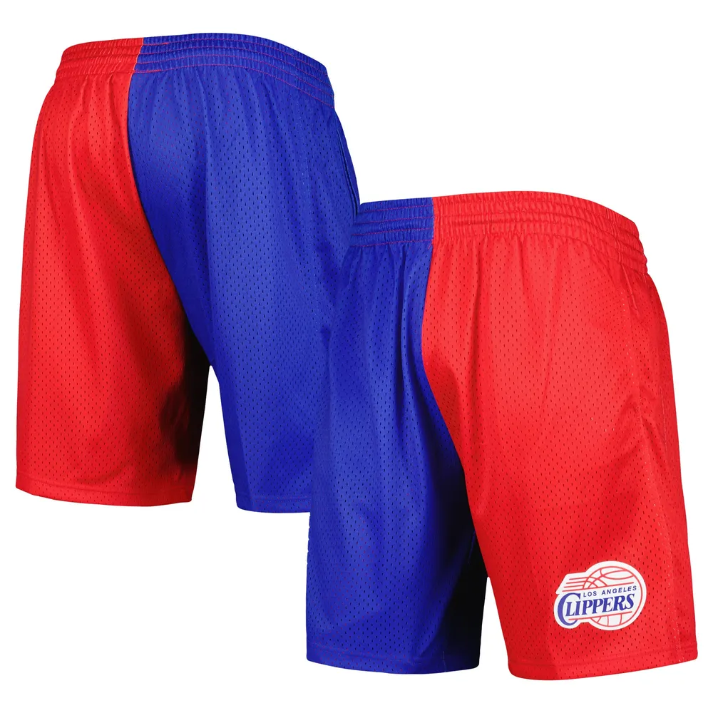 Mitchell & Ness Homme Royal/Rouge LA Clippers Hardwood Classics 2000 Split Swingman Short