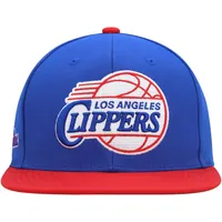 Men's Mitchell & Ness  Royal/Red LA Clippers Hardwood Classics Essentials 2.0 Snapback Hat