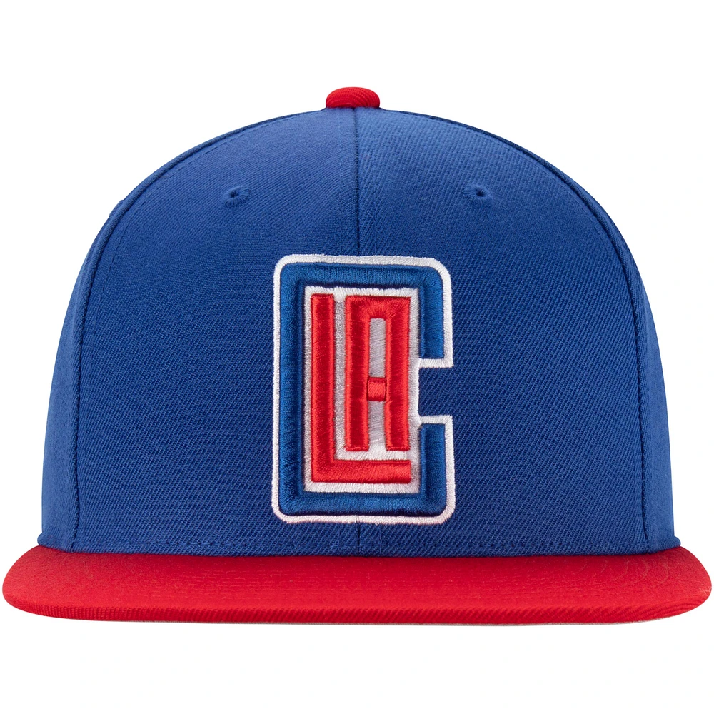 Casquette Snapback en laine bicolore Mitchell & Ness Royal/Red LA Clippers pour hommes