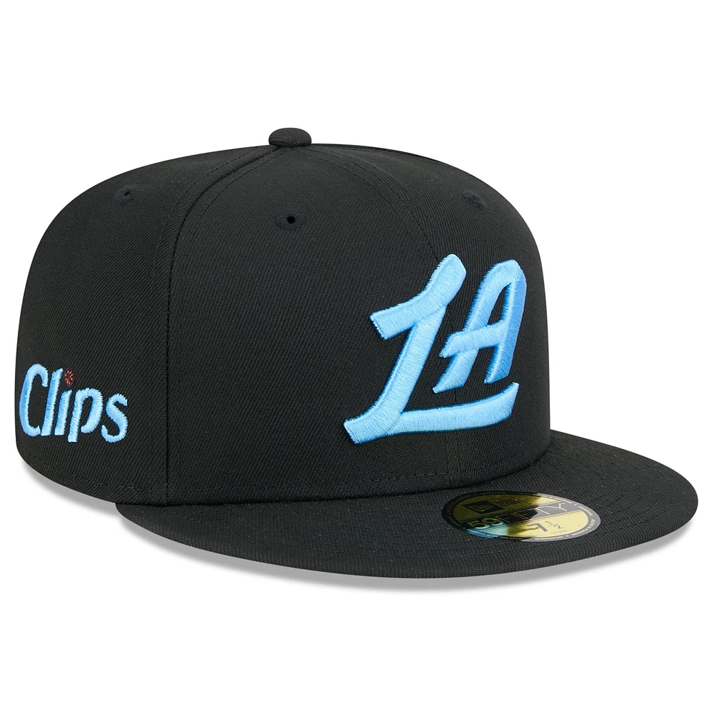 Casquette ajustée New Era LA Clippers City Edition 2024/25 noire pour homme 59FIFTY