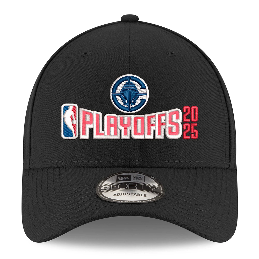 Men's New Era  Black LA Clippers 2025 NBA Playoffs 9FORTY Adjustable Hat