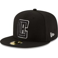 Men's New Era Black LA Clippers & White Logo 59FIFTY Fitted Hat