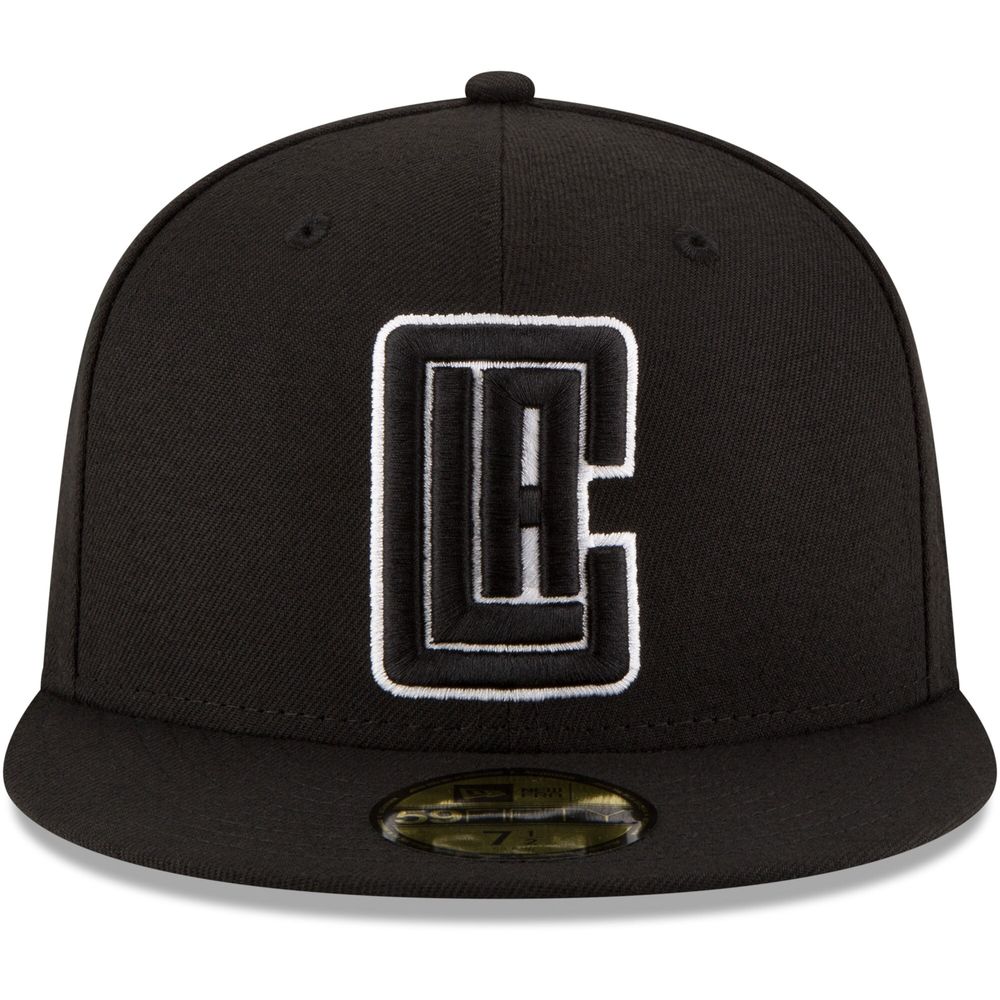 Men's New Era Black LA Clippers & White Logo 59FIFTY Fitted Hat