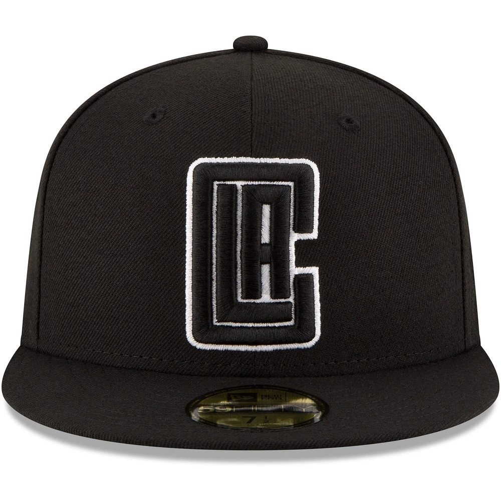 Casquette ajustée 59FIFTY avec logo LA Clippers noir et blanc New Era pour homme