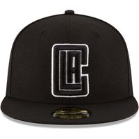 Men's New Era Black LA Clippers & White Logo 59FIFTY Fitted Hat