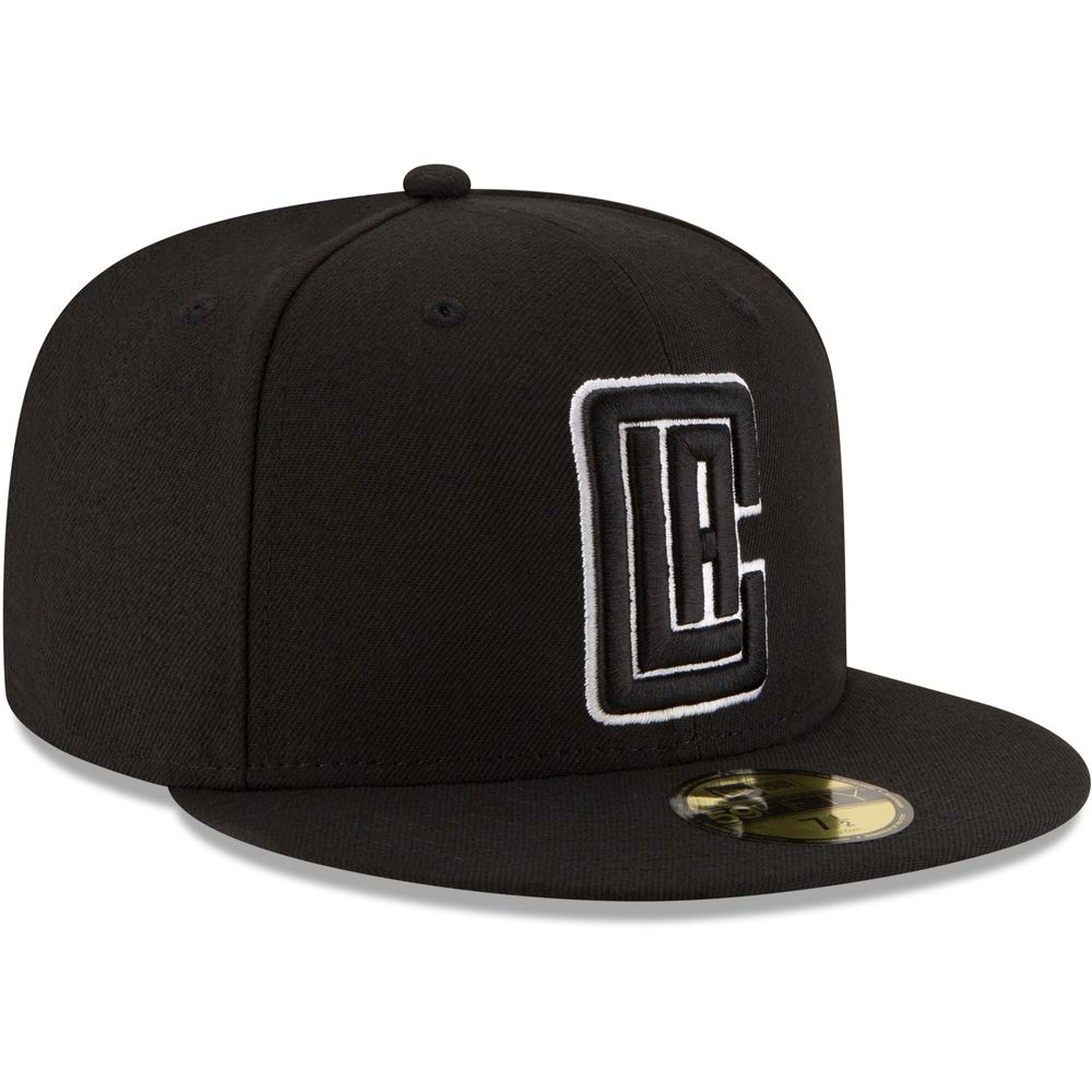 Men's New Era Black LA Clippers & White Logo 59FIFTY Fitted Hat