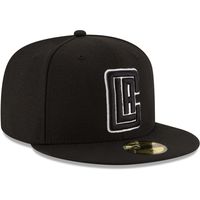 Men's New Era Black LA Clippers & White Logo 59FIFTY Fitted Hat