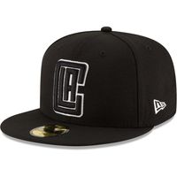 Men's New Era Black LA Clippers & White Logo 59FIFTY Fitted Hat