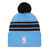 Bonnet tricoté à revers avec pompon LA Clippers City Edition 2024/25 bleu New Era pour homme