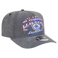 Casquette snapback pré-courbée 9FIFTY des LA Clippers de New Era pour homme, couleur anthracite