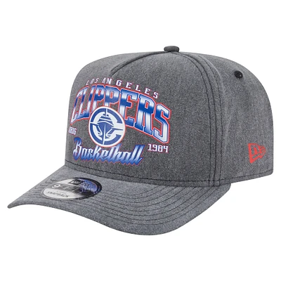 Casquette snapback pré-courbée 9FIFTY des LA Clippers de New Era pour homme, couleur anthracite