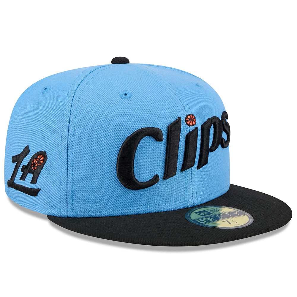 Casquette ajustée New Era bleu clair LA Clippers City Edition 2024/25 59FIFTY pour homme