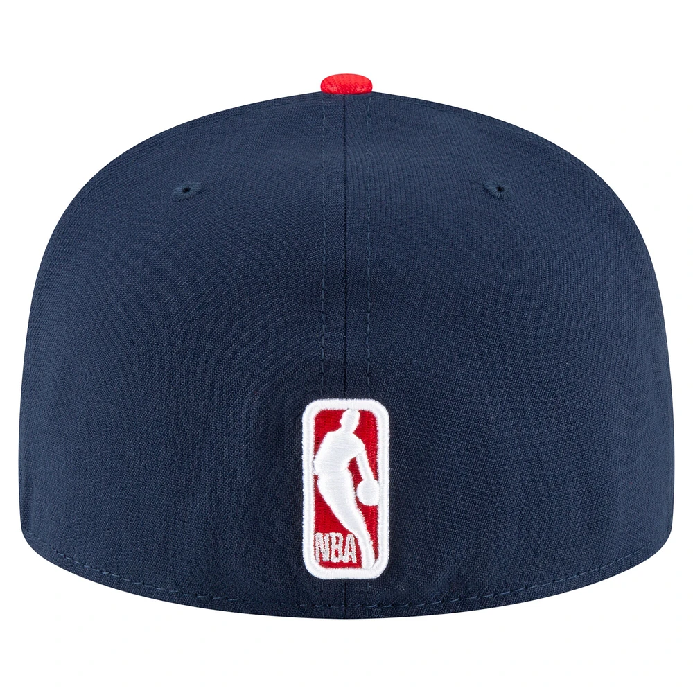 Men's New Era Navy/Red LA Clippers 2-Tone 59FIFTY Fitted Hat