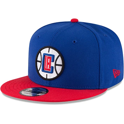 Casquette ajustable à pression 9FIFTY LA Clippers bicolore New Era Royal/Red pour homme