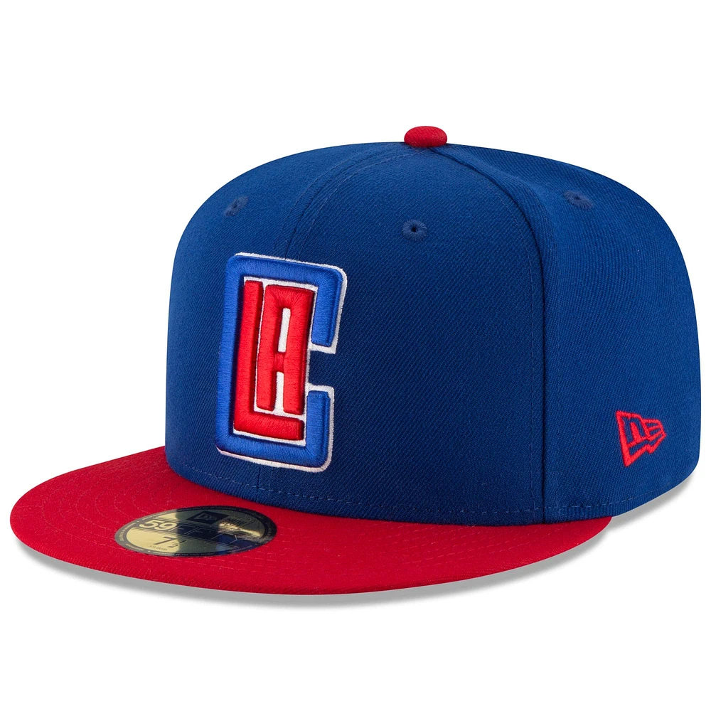 Casquette ajustée New Era Royal/Red LA Clippers Official Team Color 2Tone 59FIFTY pour homme