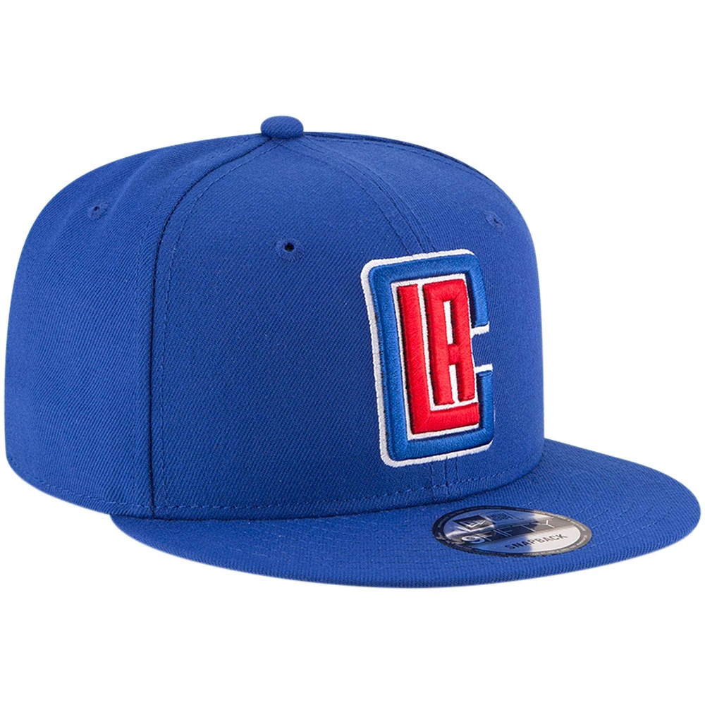 Casquette Snapback 9FIFTY couleur officielle de l'équipe Royal LA Clippers New Era pour homme