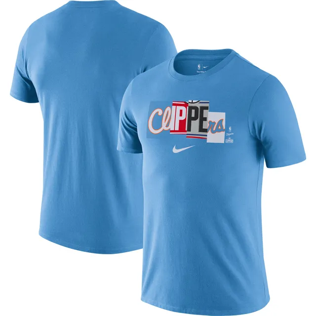 Men's New Era Blue LA Clippers 2021/22 City Edition Brushed Jersey T-Shirt