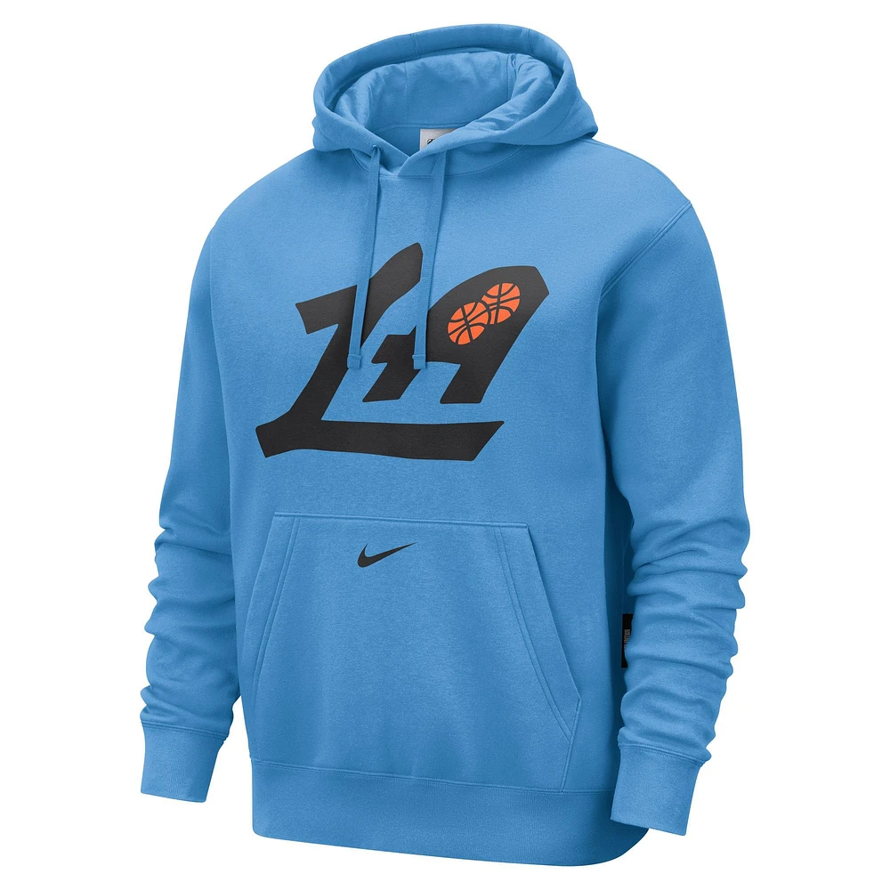 Men's Nike Blue LA Clippers 2024/25 City Edition Essential Club Pullover Hoodie