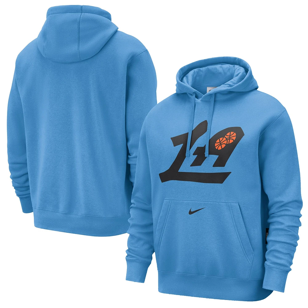 Men's Nike Blue LA Clippers 2024/25 City Edition Essential Club Pullover Hoodie