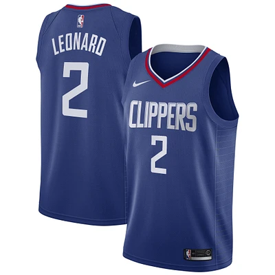 Maillot Swingman LA Clippers 2019/20 Nike Kawhi Leonard Bleu pour Homme - Icon Edition