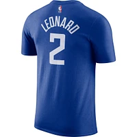 T-shirt de performance avec nom et numéro Nike Kawhi Leonard Royal LA Clippers 2019/2020 pour Homme