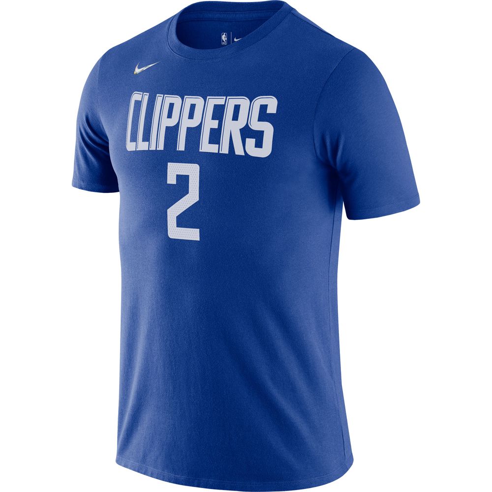 Men's Nike Kawhi Leonard Royal LA Clippers Diamond Icon Name & Number T-Shirt