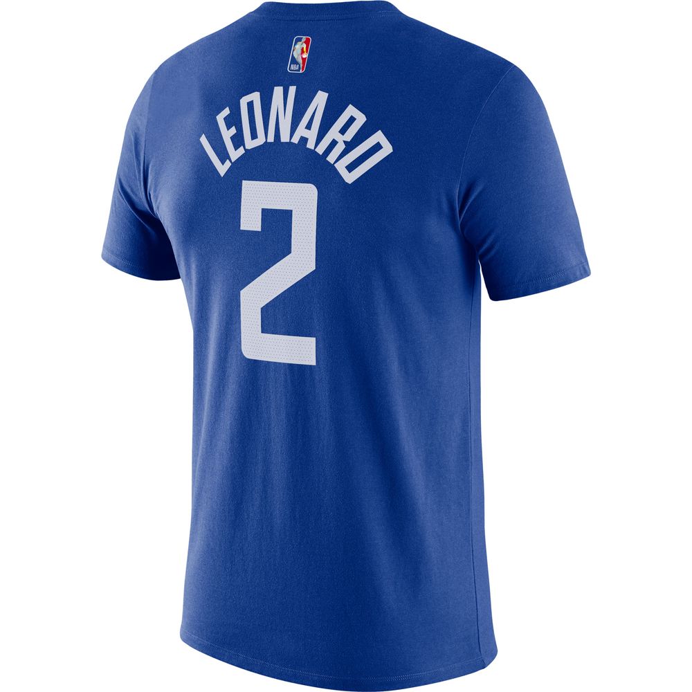 Men's Nike Kawhi Leonard Royal LA Clippers Diamond Icon Name & Number T-Shirt