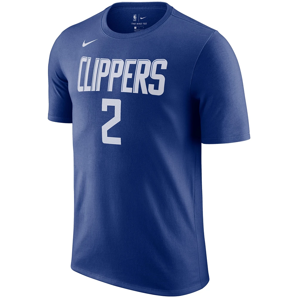Men's Nike Kawhi Leonard Royal LA Clippers Name & Number T-Shirt