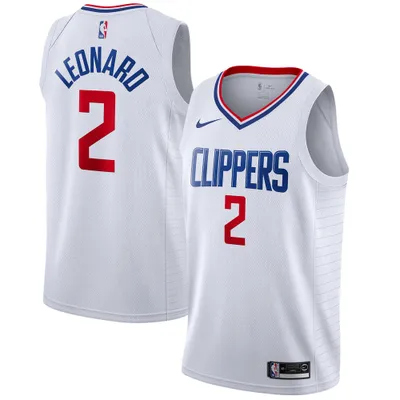 Youth Nike Kawhi Leonard White La Clippers 2020/21 Swingman Jersey