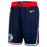 Short Nike bleu marine LA Clippers 2024/25 Icon Edition Swingman pour homme