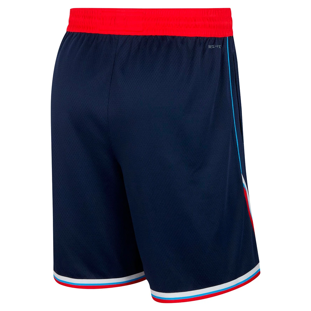 Short Nike bleu marine LA Clippers 2024/25 Icon Edition Swingman pour homme