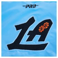 Men's Pro Standard Blue LA Clippers 2024/25 City Edition Chenille Satin Full-Snap Jacket