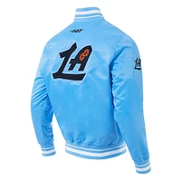 Men's Pro Standard Blue LA Clippers 2024/25 City Edition Chenille Satin Full-Snap Jacket