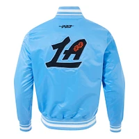 Men's Pro Standard Blue LA Clippers 2024/25 City Edition Chenille Satin Full-Snap Jacket