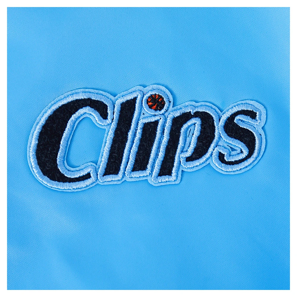 Men's Pro Standard Blue LA Clippers 2024/25 City Edition Chenille Satin Full-Snap Jacket